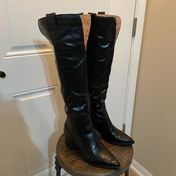 Tall Snakeprint Dress Boots - Picture 2 of 3